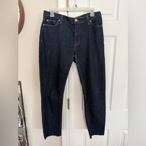 Hudson Women’s Krista Super Skinny Dark Blue Ankle Crop Denim